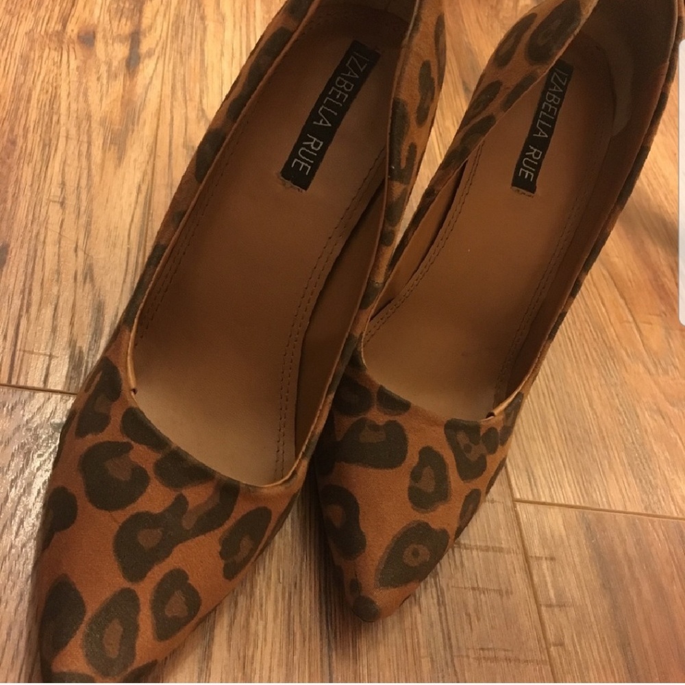 Izabella Rue leopard print heels